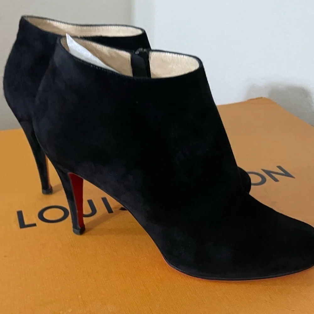 Christian Louboutin, Belle bootie, Lux Veau Velour EU37 85mm black suede - Picture 10 of 12